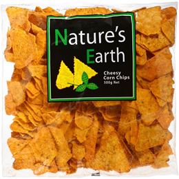 Picture of Nature"s Earth Cheese Corn Chips 500g