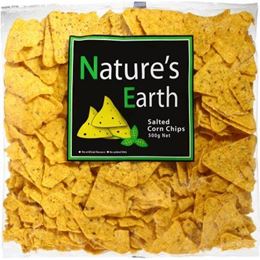 Picture of Nature"s Earth Salted Corn Chips  500g
