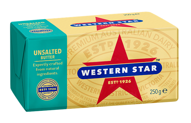Picture of Western Star Butter Unsalted 250g
