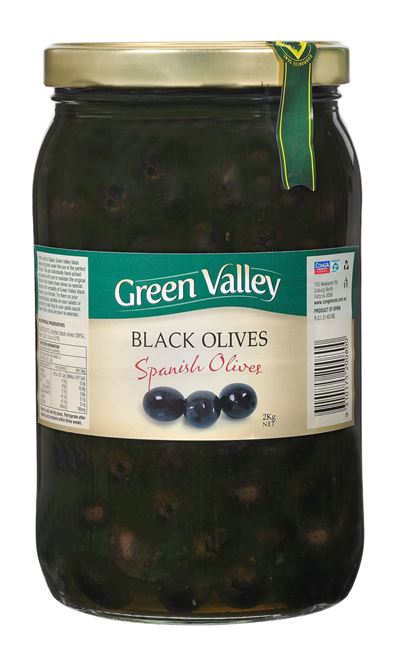 Picture of Green Valley Black Olives 2kg