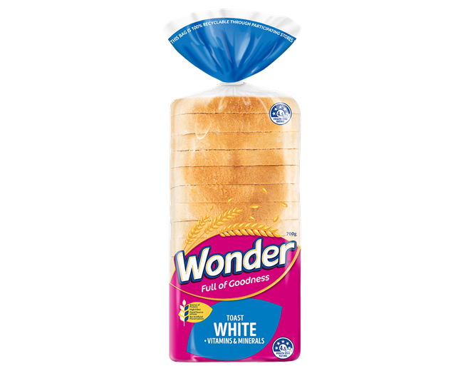 Picture of Wonder White Bread Vitamins & Minerals Toast 700g