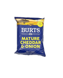 Picture of Burts Mature Cheddar & Onions Chips 150g